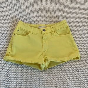 Yellow Zara Girls Jean Shorts